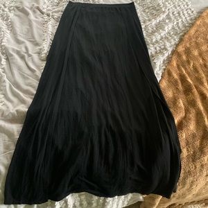 Long full leg double slit skirt
